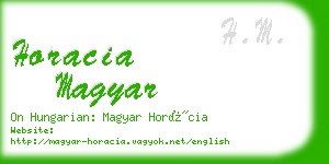 horacia magyar business card